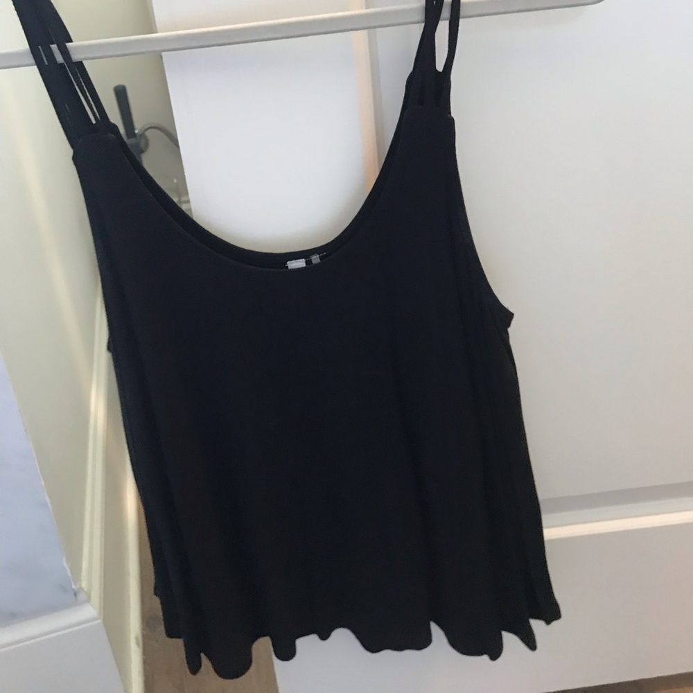 Black tank top.